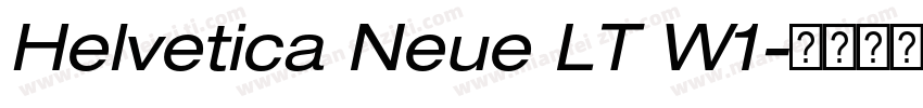 Helvetica Neue LT W1字体转换